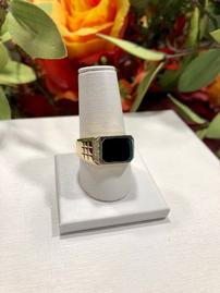 Men's 14K Gold & Onyx Ring 202//269